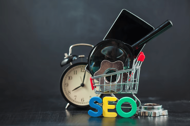 seo-search-engine-optimization-colored-letters-seo-with-clock-magnifying-smartphone-gears-basket_130040-194-min